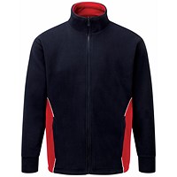 ORN Silverswift Fleece, Unisex, Navy Blue/Red, 5XL