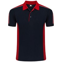 ORN Avocet Polo Shirt, Unisex, Black/Red, XL