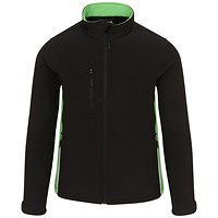 ORN Silverswift Softshell Jacket, Unisex, Black/Lime, 3XL