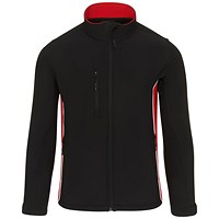 ORN Silverswift Softshell Jacket, Unisex, Black/Red, Medium