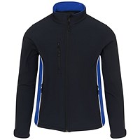 ORN Silverswift Softshell Jacket, Unisex, Navy Blue/Royal Blue, 5XL