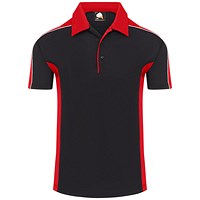 ORN Avocet Wicking Polo Shirt, Unisex, Navy Blue/Red, Small