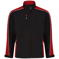 ORN Avocet Softshell Jacket, Unisex, Black/Red, 4XL
