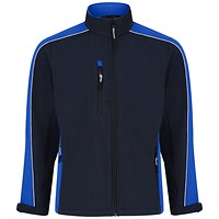 ORN Avocet Softshell Jacket, Unisex, Navy Blue/Royal Blue, 4XL