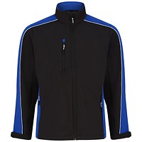 ORN Avocet Softshell Jacket, Unisex, Black/Royal Blue, 5XL