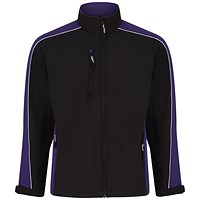 ORN Avocet Softshell Jacket, Unisex, Black/Purple, Medium