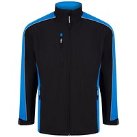 ORN Avocet Softshell Jacket, Unisex, Black/Reflex Blue, XL