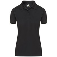 ORN Oriole Ladies Wicking Polo Shirt, Black, 22