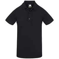 ORN Egret Male Slim Fit Polo Shirt, Black, Medium