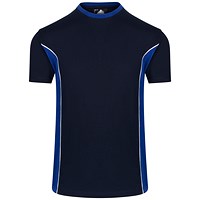 ORN Silverswift Unisex T-Shirt, Navy Blue/Royal Blue, XL