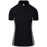 ORN Silverswift Ladies Polo Shirt, Black/Graphite, 16