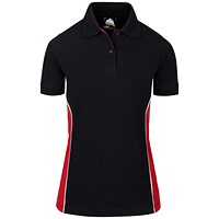 ORN Silverswift Ladies Polo Shirt, Black/Red, 10