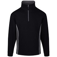 ORN Silverswift Quarter Zip Sweatshirt, Unisex, Black/Graphite, 4XL