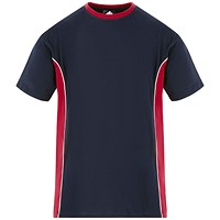 ORN Silverswift Unisex T-Shirt, Navy Blue/Red, 5XL
