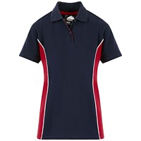 ORN Silverswift Ladies Polo Shirt, Navy Blue/Red, 14