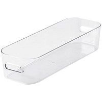 SmartStore Compact Slim Storage Box, 1.3 Litres, Clear