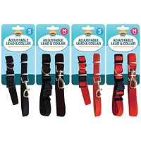 Dog Lead and Collar Small and Medium x2 Assorted Pack of 12