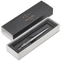 Parker Jotter Ballpoint Pen Steel with Chrome Trim Medium Blue Gift Box