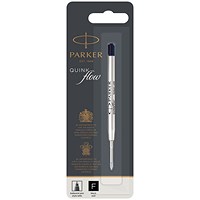 Parker Quink Ballpoint Pen Refill Fine Black Blister (Pack of 12)