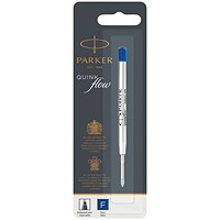 Parker Quink Ballpoint Pen Refill Fine Blue Blister (Pack of 12)