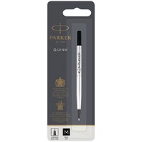 Parker Rollerball Refill Medium Black (Pack of 12) S0881230