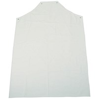 Beeswift Waterproof PVC H-W Apron, White, 42” x 36”, Pack of 10