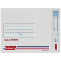 Go Secure Bubble Lined Envelope Size 5 220x265mm White (Pack of 20) PB02132