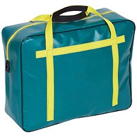Go Secure Antimicrobial Tamper Evident Padded Pouch with Handles, 460x360x150mm, Green