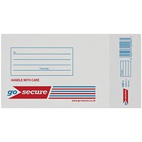 GoSecure Bubble Envelopes, Size 1: 100x165mm, White, Pack of 10