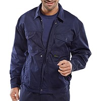 Beeswift Poly Cotton Drivers Jacket, Navy Blue, 34
