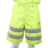 Beeswift Hi Visibility Shorts, Saturn Yellow, 30