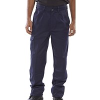 Beeswift Heavyweight Drivers Trousers, Navy Blue, 30T