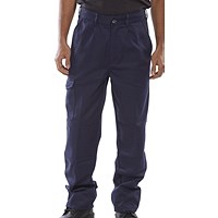 Beeswift Heavyweight Drivers Trousers, Navy Blue, 48T