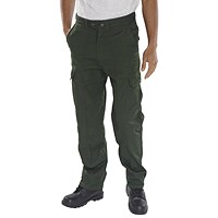 Beeswift Poly Cotton Work Trousers, Bottle Green, 36