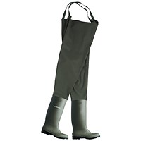 Dunlop PVC Chest Waders, Green, 7 Dunlop PVC Chest Waders, Green, 7