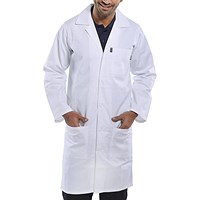 Beeswift Poly Cotton Warehouse Coat, White, 36 Beeswift Poly Cotton Warehouse Coat, White, 36
