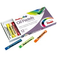 Pentel Oil Pastels Set of 12 Assorted (Pack of 12)