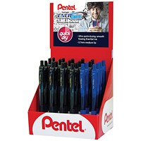 Pentel EnerGel X Retractable Liquid Gel Pens Assorted Display 24 Pack