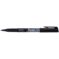 Pentel Permanent Marker Fine Black (Pack of 12)