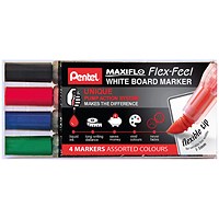 Pentel Maxiflo Whiteboard Marker (Pack of 4)