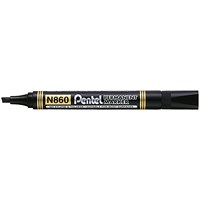 Pentel Chisel Tip Permanent Marker Black 5 Pack