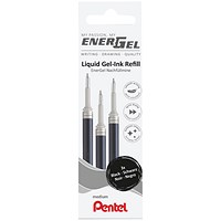 Pentel EnerGel Refill Wallet Black (Pack of 3)