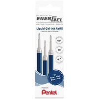 Pentel EnerGel Refill Wallet Blue (Pack of 3)