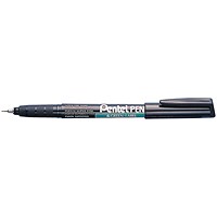 Pentel Permanent Marker Super Fine Black (Pack of 12)