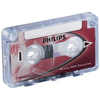 Philips Mini Cassette Dictation 30 Minutes Total 15 per Side Ref 0005 [Pack 10]