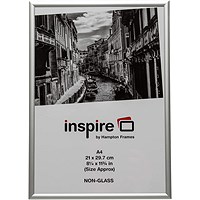 Hampton Frames Photo Aluminium Certificate Frame, A4, Non-Glass, Silver