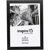 Hampton Frames Black Wood Photo Frame, A4, Non-Glass, Black Hampton Frames Black Wood Photo Frame, A4, Non-Glass, Black