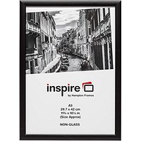 Hampton Frames Black Wood Photo Frame, A3, Non-Glass, Black