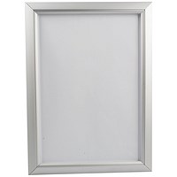 Aluminium PVC Front-loading Snap Frame, A4, Silver