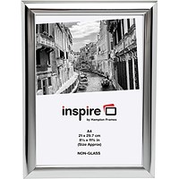 Hampton Frames Photo Certificate Frame, A4, Non-Glass, Chrome Hampton Frames Photo Certificate Frame, A4, Non-Glass, Chrome